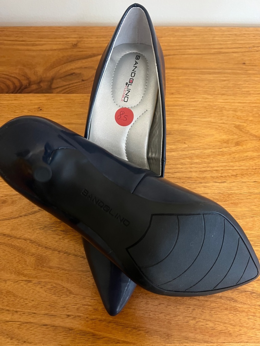 Bandolino Dark Navy Patent Pointed Pumps